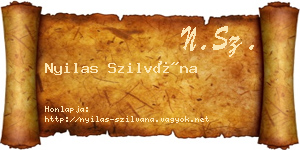 Nyilas Szilvána névjegykártya